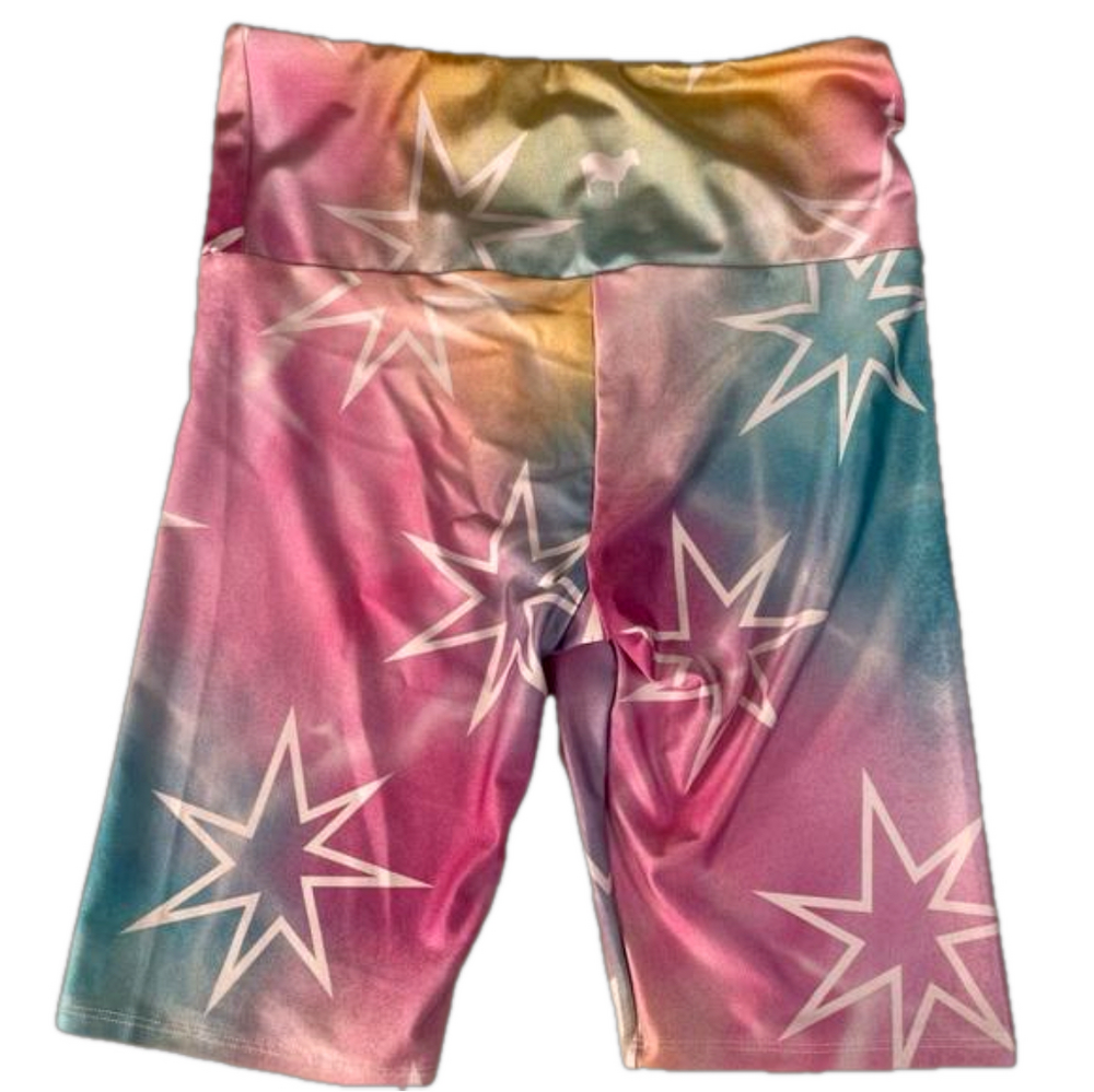 Goldsheep Pastel Tie Dye Stars Bike Shorts Large - Picture 2 of 7